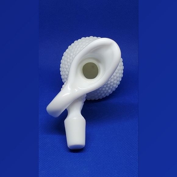 Westmoreland English Hobnail Milk Glass Oil Cruet with Stopper 50-80s - Picture 5 of 9